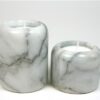 Set marmeren waxinelicht houders