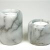 Set marmeren waxinelicht houders