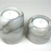 Set marmeren waxinelicht houders