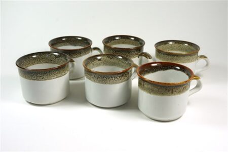 6 vintage kopjes