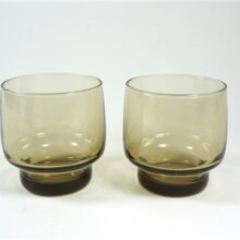 2 rookglas glazen