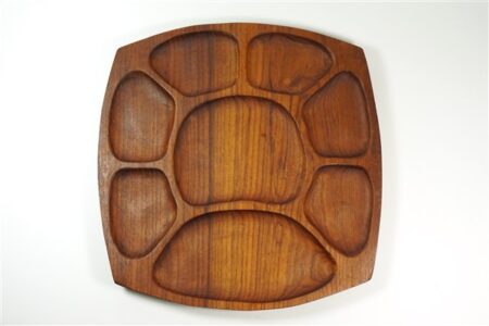 Vintage houten vakjesschaal