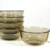 5 rookglas schaaltjes / kommetjes