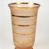 Vaas roze glas, gouden randen