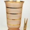 Vaas roze glas, gouden randen