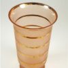 Vaas roze glas, gouden randen