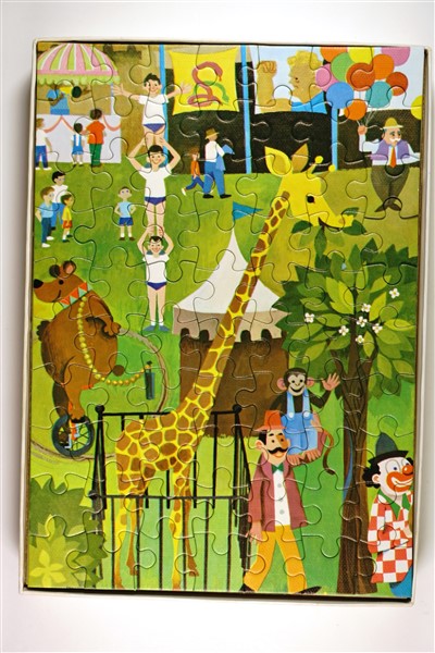 Vintage puzzel "dierentuin"