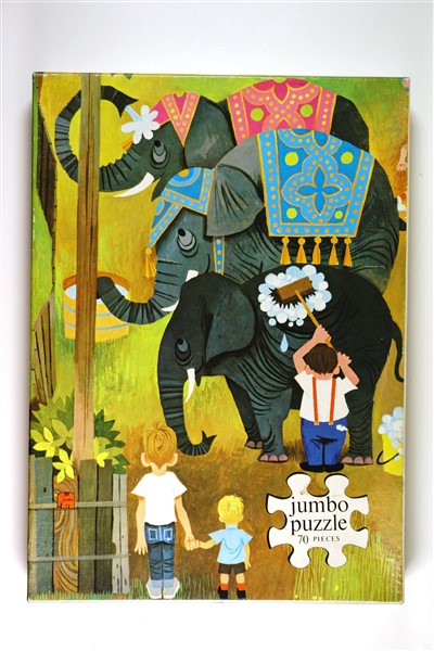 Vintage puzzel Jumbo - olifanten