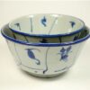 2 vintage kommetjes blauw / wit