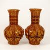 2 vintage vaasjes rotan