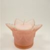 Waxinelichthouder roze bloem