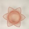 Waxinelichthouder roze bloem