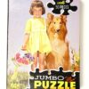 Vintage puzzel meisje en hond