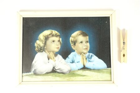 Vintage lijstje biddende kinderen