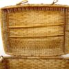 Grote rieten koffer vintage