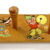 Vintage houten kinder kapstokje