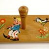 Vintage houten kinder kapstokje