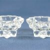 2 vintage glazen kandelaars