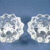 2 vintage glazen kandelaars