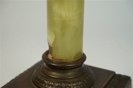 Vintage lampvoet groen marmer onyx / messing