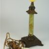 Vintage lampvoet groen marmer onyx / messing