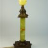 Vintage lampvoet groen marmer onyx / messing