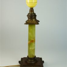 Vintage lampvoet groen marmer onyx / messing