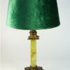 Vintage lampvoet groen marmer onyx / messing