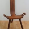 Vintage brutalist stoel, driepoot