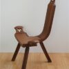 Vintage brutalist stoel, driepoot