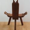 Vintage brutalist stoel, driepoot