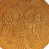 Houten wandbord mythologische vogel