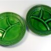 Vintage fondue borden groen