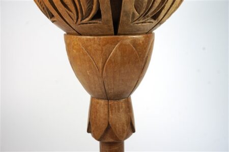 Vintage houten lamp Lotus bloem