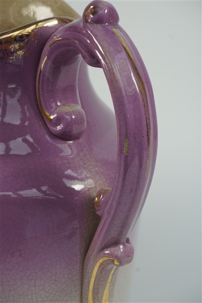 Oude / Brocante vaas groot lila paars