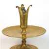 Vintage messing kandelaar op brede schaal