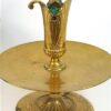 Vintage messing kandelaar op brede schaal