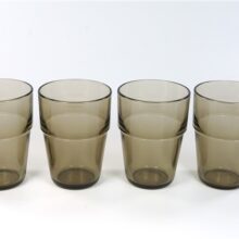 4 vintage rookglas glazen Arcoroc