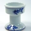 Vintage kandelaar blauw / wit