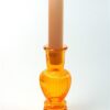 Oranje glas kandelaar