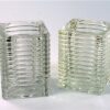 2 waxinelichthouders glas