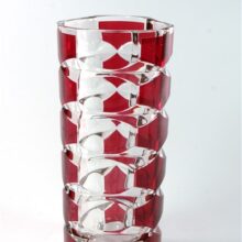 Vintage vaas glas rood