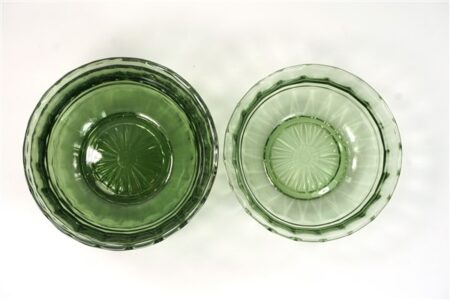 Vintage schaaltjes glas groen