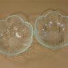 2x schaal glas bloemvorm