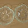 2x schaal glas bloemvorm