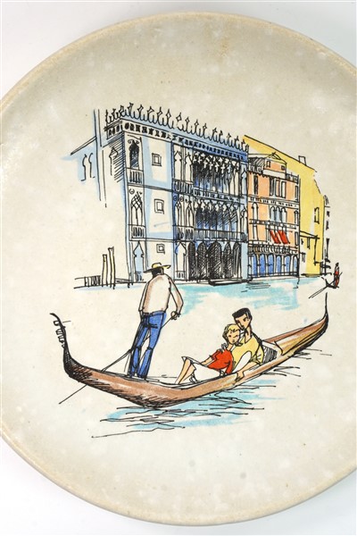 Vintage wandbord Venetië