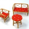 Poppenhuis popjes + meubeltjes