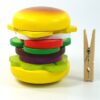 Houten stapel broodje hamburger
