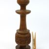 Houten kandelaar bewerkt