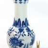 Hoge vaas blauw wit